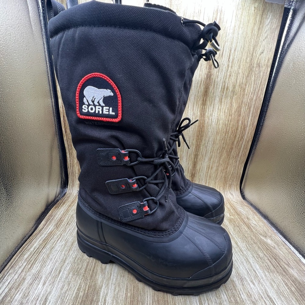 Sorel Glacier XT Men's 9 Black Waterproof Insulated Winter Snow Boots NM2130-010